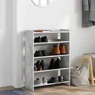 Szafki na buty - vidaXL Stojak na buty betonowy szary 60x25x62 cm materiał drewnopochodny - miniaturka - grafika 1