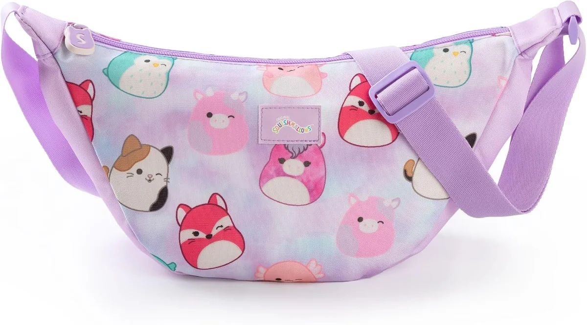 Squishmallows torba na ramię dla dziewczynki, wielokolorowa, na zamek