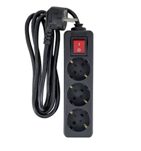 MicroConnect 3-way Schuko Power Strip - Listwy zasilające - miniaturka - grafika 1