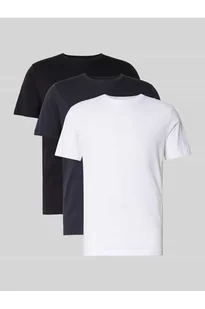 T-shirt o kroju regular fit z czystej bawełny w zestawie 3 szt. - Selected Homme - Koszulki męskie - miniaturka - grafika 1