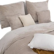 Pościel - Spod Igły I Nitki Pościel z mikrofibry 160x200 Cozy beżowa miś pluszowa I23 - miniaturka - grafika 1