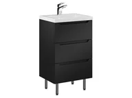 Szafki łazienkowe - Szafka Stojąca Z Umywalką ETH 50 cm - Czarny Mat - miniaturka - grafika 1