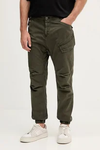 Alpha Industries spodnie bawełniane męskie kolor zielony w fasonie cargo 258204.136 - Spodnie męskie - miniaturka - grafika 1