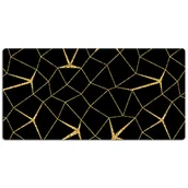 Podkładki na biurko - Podkład na biurko Złoto-czarna mozaika 120x60 cm - miniaturka - grafika 1