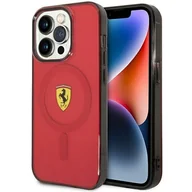 Etui i futerały do telefonów - Ferrari FEHMP14LURKR iPhone 14 Pro 6,1" czerwony/red hardcase Translucent Magsafe - miniaturka - grafika 1