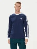 Koszulki męskie - adidas Longsleeve adicolor Classics 3-Stripes IM9428 Granatowy Slim Fit - miniaturka - grafika 1
