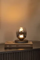 Lampy stojące - TIAMINO 74519/05/30 lampa stołowa LED 1x6W klosz szkło dymione - miniaturka - grafika 1