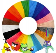 Filamenty i akcesoria do drukarek 3D - Wkłady do Długopisu 3D Pen 100M 20 Kolorów x 5m 100 m Filament 1,75 - miniaturka - grafika 1