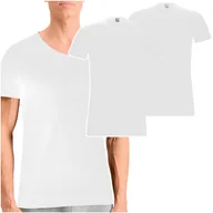 Koszulki męskie - Puma Koszulka Męska Biała Basic Klasyczna Bawełna 2 sztuki Rozmiar XL - miniaturka - grafika 1