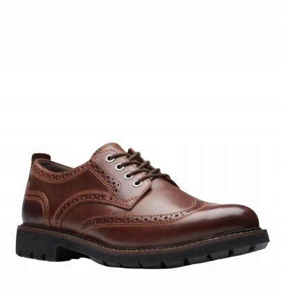 CLARKS PÓŁBUTY BRĄZOWE SZNUROWANE SKÓRZANE NISKIE 41,5 16AA