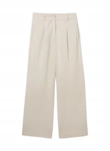 TOM TAILOR DAMSKIE SPODNIE PROSTE ELEGANCKIE BEŻOWE 34/30 JXB - Spodnie damskie - miniaturka - grafika 1