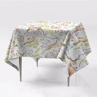 Obrusy i serwetki - Do kuchni obrus na stół kolory Leśne zwierzęta eko, Fabricsy, 150x150 cm - miniaturka - grafika 1