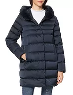 Płaszcze damskie - Geox Damski płaszcz puchowy W Chloo, Blue Nights, 38 - miniaturka - grafika 1