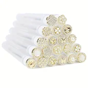 Pędzle do makijażu - TEMU 20 szt. Profesjonalne Szczoteczki do Mascary z Eleganckimi Nakładkami – Wytrzymałe Pędzle Nylonowe, do Przedłużania Rzęs i Codziennego Użytku - miniaturka - grafika 1