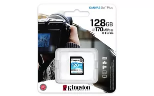 Kingston Canvas Go! Plus 128GB (SDG3/128GB) - Karty pamięci - miniaturka - grafika 1