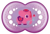 Smoczki uspokajające - Smoczki dla dzieci Mam Baby Dummy Original 6+ Silicone Pink - miniaturka - grafika 1