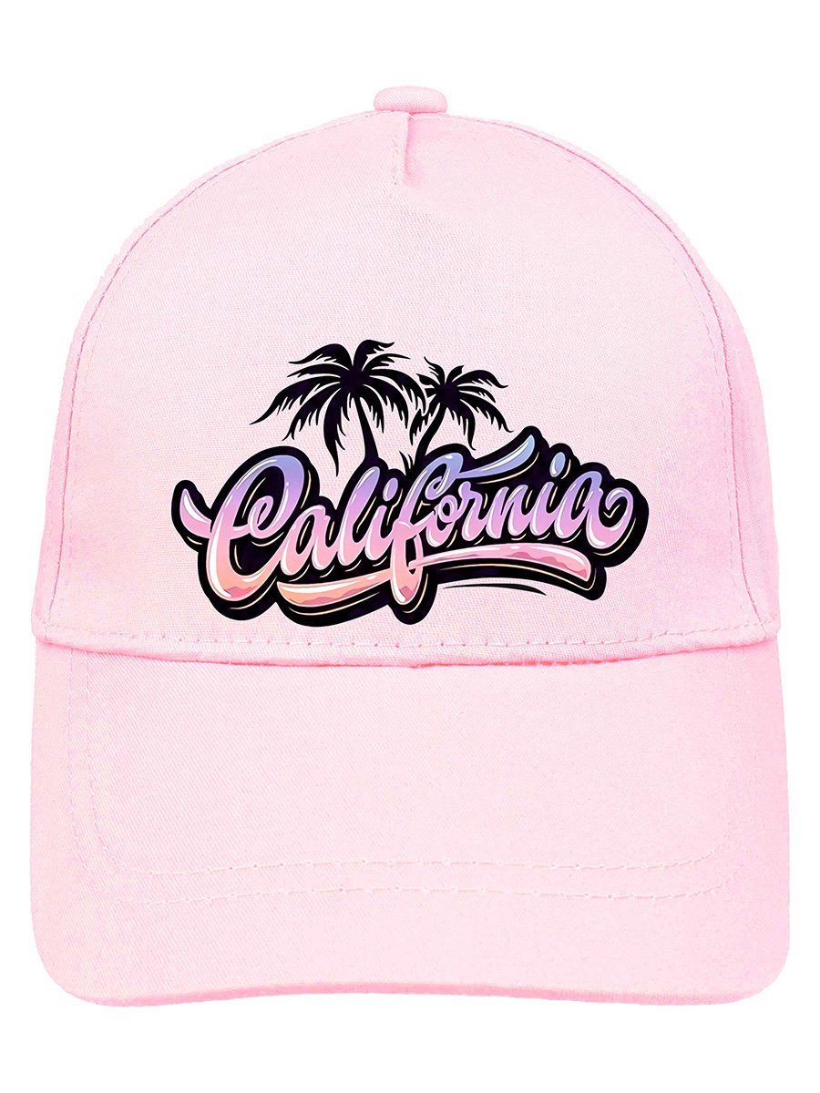 Dziewczęca czapka z daszkiem California jasnoróżowa Ambra r.54/56