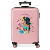 Walizki - Disney Princesses Cabin Walizka różowa 38 x 55 x 20 cm sztywne ABS boczne zapięcie 34 l 2 kg 4 podwójne koła - miniaturka - grafika 1