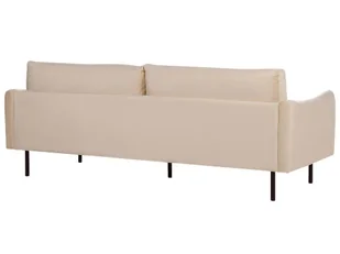 Sofa 3-osobowa welurowa beżowa VINTERBRO - Sofy i kanapy - miniaturka - grafika 5