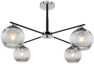 Lampy sufitowe - MLAMP LAMPA sufitowa ELM1859/4 8C BL MLAMP loftowa OPRAWA metalowe pręty chrom czarne ELM1859/4 8C BL - miniaturka - grafika 1