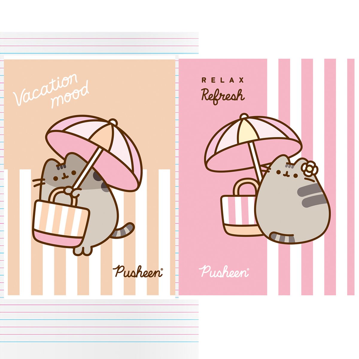 2 X ZESZYT A4 32 KARTKI W KOLOROWE TRZY LINIE PUSHEEN UNIPAP