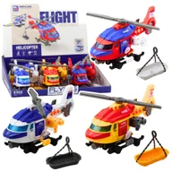 Samoloty i helikoptery - Helikopter Ratunkowy Nosze Hak Wciągarka Napęd Światła Dźwięki Mix LEAN Toys - miniaturka - grafika 1