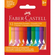 Kredki, ołówki, pastele i pisaki - Faber-Castell kredki świecowe, trójkątne, Jumbo Grip, 12 kolorów - miniaturka - grafika 1