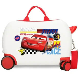 Joumma Disney Cars Lets Race Walizka dziecięca biała 45 x 31 x 20 cm twarda ABS 24,6 l 1,8 kg 2 koła bagaż podręczny, biała, walizka dziecięca - Walizki - miniaturka - grafika 1