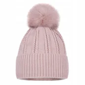 Czapki damskie - Modna Stylowa Zimowa Czapka Damska Z Dużym Pomponem Ciepła Na Zimę Kolory - miniaturka - grafika 1