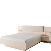 Stelaże pod materac - Łóżko 160 x 200 ze Stelażem i Pojemnikiem + Szafki Nocne Dast Sypialnia Laski Meble - miniaturka - grafika 1