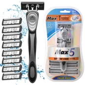 Maszynki do golenia i wkłady - Retoo, Maszynka Do Golenia Golarka + 8 Wkłady Zestaw XXXL - miniaturka - grafika 1