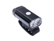 Lampki rowerowe - Lampa przednia al.2-LED XPG 5W  USB. czarna JY-7066 blister  ROMET - miniaturka - grafika 1