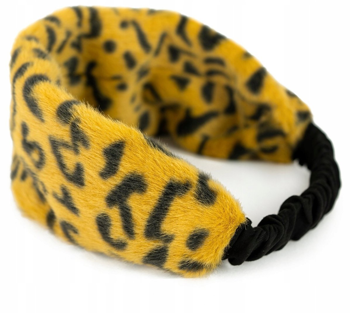 Modna futrzana ciepła opaska damska/młodzieżowa Fuzzy leopard cz23472-1