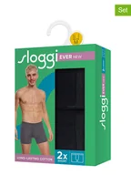 Majtki męskie - Sloggi Bokserki (2 pary) "Ever" w kolorze czarnym - miniaturka - grafika 1