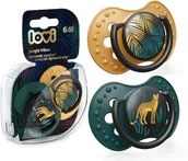 Smoczki uspokajające - Lovi Smoczek Uspokajający Dynamiczny Silikonowy Jungle Vibes Boy 2szt. 6-18 m - miniaturka - grafika 1