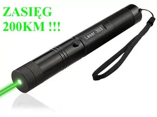 SUPER MOCNY (50 tyś mW) Laser Zielony - Zasięg Wiązki 200km!! + Nakładka Disco + Smycz + 2 Kluczyki. - Latarki - miniaturka - grafika 1