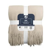 Koce - Koc z Frędzlami Miękki i Stylowy, Idealny na Chłodne Wieczory Beżowy 150x200 cm Captain Mike - miniaturka - grafika 1