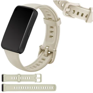 Pasek do Huawei Band 7 opaska do zegarka smartwatch mocna sportowa (Beżowa) - Akcesoria do smartwatchy - miniaturka - grafika 1