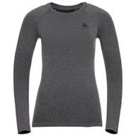 Pozostała odzież narciarska - Odlo Performance Warm Plus Top Crew Neck L/S Women, szary L 2021 Koszulki bazowe termiczne i narciarskie 196191-15701-L - miniaturka - grafika 1