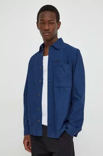 G-Star Raw koszula bawełniana męska kolor granatowy regular z kołnierzykiem klasycznym - Koszule męskie - miniaturka - grafika 1