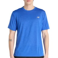 Koszulki męskie - Koszulka męska New Balance MT41253BEA - niebieska - miniaturka - grafika 1