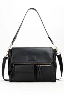 Czarna listonoszka Nobo z kieszeniami - Torebki damskie - miniaturka - grafika 1