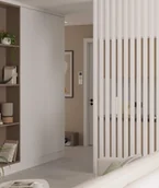 Panele ścienne i boazeria - 275x3x7 cm LD Lamele wolnostojące (biały) - Lamele działowe ażurowe - miniaturka - grafika 1