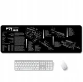 Podkładki pod mysz - Duża Podkładka Ochronna Na Biurko Mata Broń Ar-15 - miniaturka - grafika 1