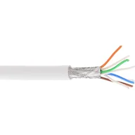 Patchcordy - InLine Kabel instalacyjny S/FTP PiMF Cat.6A halogen free 500MHz biały 100m 76899W - miniaturka - grafika 1