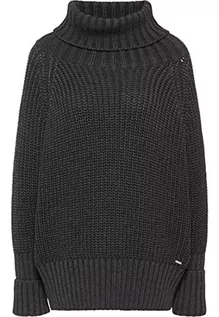 Swetry damskie - DreiMaster damski sweter z dzianiny 39419694, szary melanż, XS-S - grafika 1