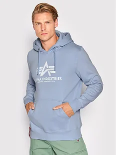 Alpha Industries Bluza Basic 178312 Błękitny Regular Fit - Bluzy męskie - miniaturka - grafika 1