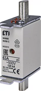 Wkładka bezpiecznikowa KOMBI NH00C 63A gG/gL 500V WT-00C 004181212 - Bezpieczniki elektryczne - miniaturka - grafika 1