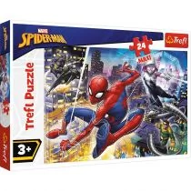 Trefl Puzzle 14289 Nieustraszony Spider-Man 24 elementów maxi ŁÓDŹ 14289 - Puzzle - miniaturka - grafika 1