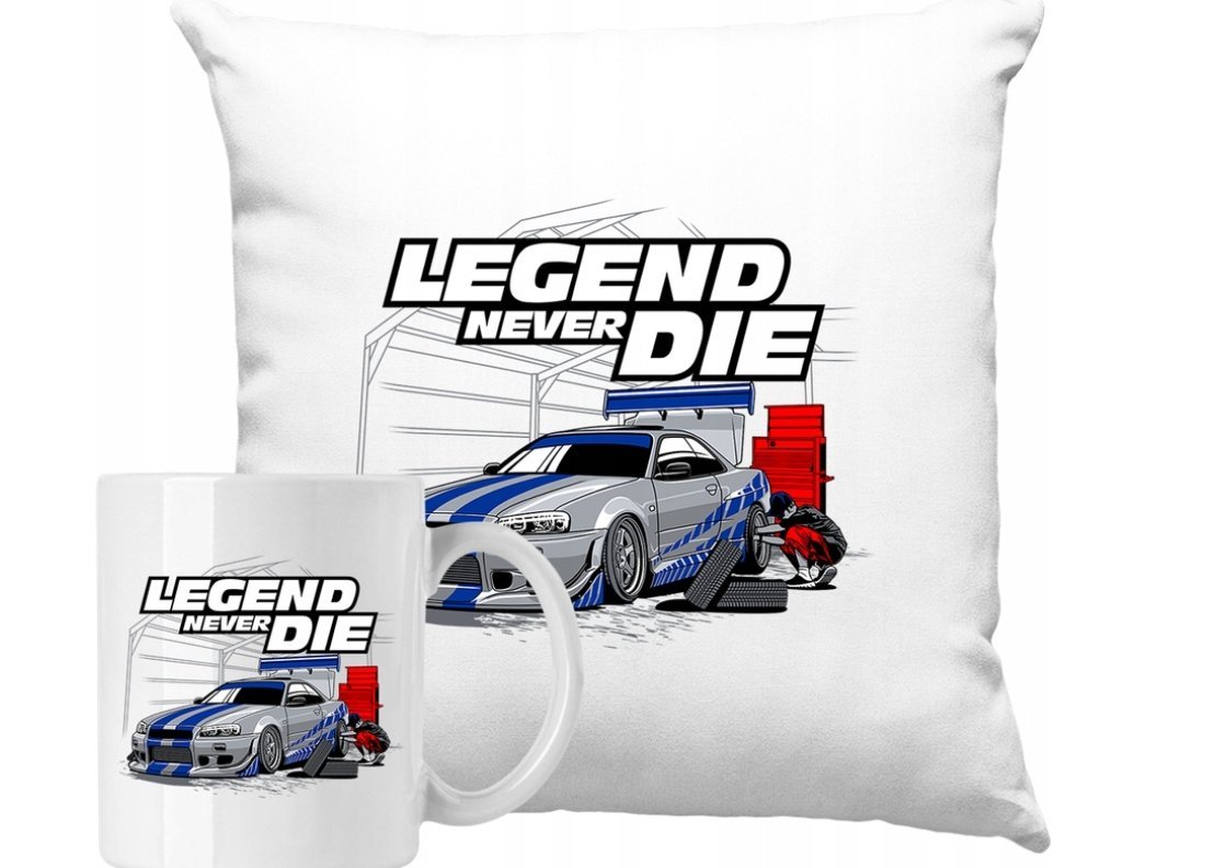 ZESTAW PODUSZKA + KUBEK Szybkie Auta Motoryzacja JDM Pomysł Na Prezent #26